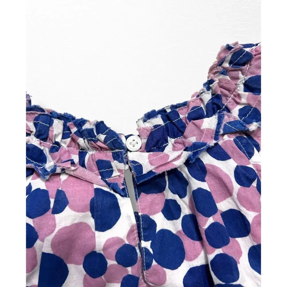 Mini Boden Polka Dot Ruffle Dress, Size 9/10